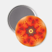 ファイアくもの巣 – フラクタルアート マグネット (正面/裏面)