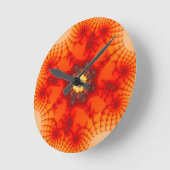 ファイアくもの巣 – フラクタルアート ラウンド壁時計 (傾斜)
