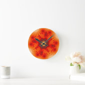 ファイアくもの巣 – フラクタルアート ラウンド壁時計 (ホーム)