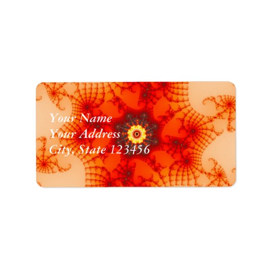 ファイアくもの巣 – フラクタルアート ラベル (正面)