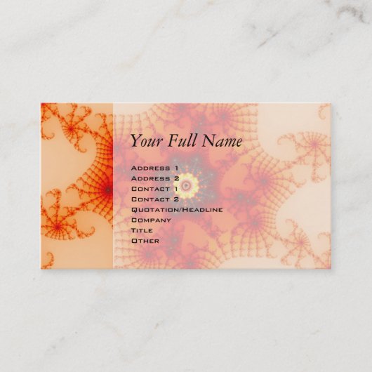 ファイアくもの巣 – フラクタルアート 名刺 (正面)