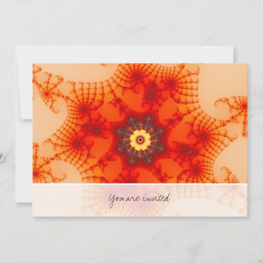ファイアくもの巣 – フラクタルアート 招待状 (正面)