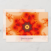 ファイアくもの巣 – フラクタルアート 招待状 (正面/裏面)