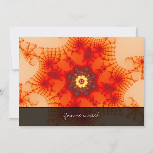ファイアくもの巣 – フラクタルアート 招待状 (正面)
