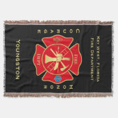 ファイアはっきりしたファイターマルチーズクロスアート スローブランケット (正面)