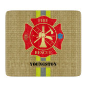 ファイアはっきりしたファイターマルチーズクロスキッチンデザイン カッティングボード (正面)