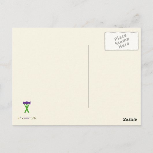 ファイアらせん状ファンキーフカラフルラーム抽象芸術アート ポストカード (裏面)