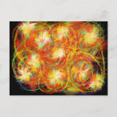 ファイアらせん状ファンキーフカラフルラーム抽象芸術アート ポストカード (正面)