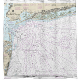ファイアアイランドのライトから海辺までの航海のグラフ12326 シャワーカーテン