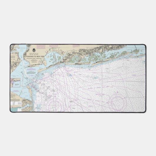 ファイアアイランドのライトから海辺までの航海のグラフ12326 デスクマット (正面)
