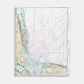 ファイアアイランドのライトから海辺までの航海のグラフ12326 フリースブランケット (正面)