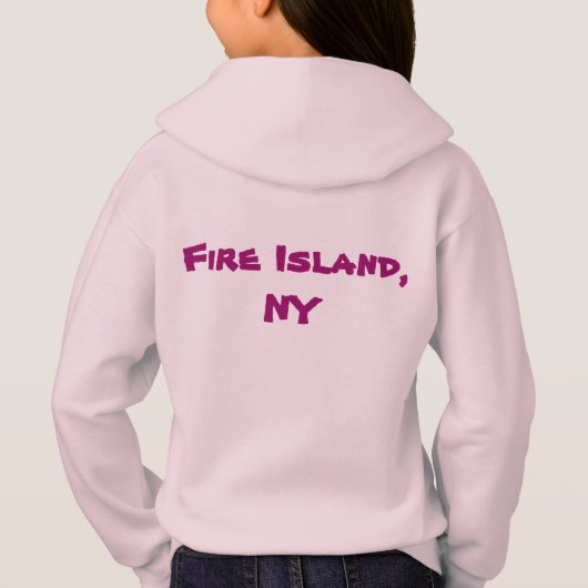 ファイアアイランドカラーワゴンキッズシャツフード付きスウェットシャツ (裏面)