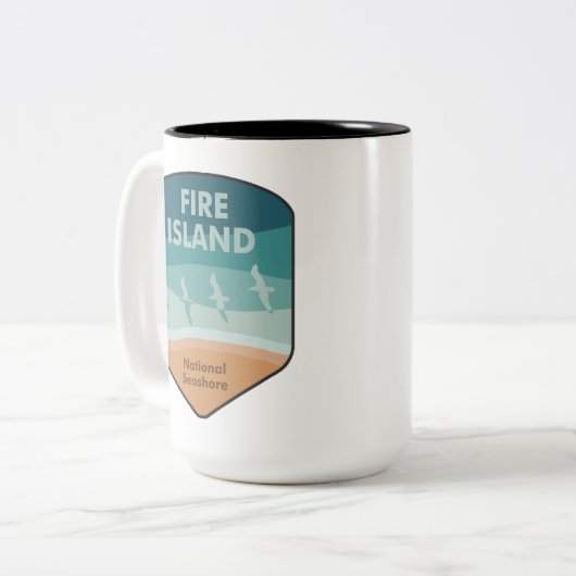 ファイアアイランドナショナルシーショアニューヨークシーグルス ツートーンマグカップ (正面左)
