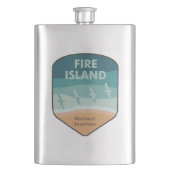 ファイアアイランドナショナルシーショアニューヨークシーグルス フラスク (正面)