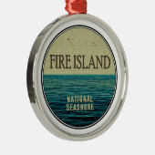 ファイアアイランドナショナルシーショアニューヨーク海鳥 メタルオーナメント (右)