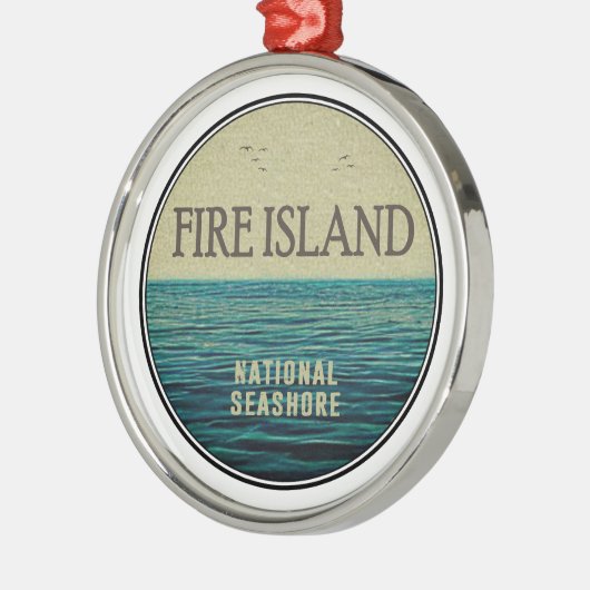ファイアアイランドナショナルシーショアニューヨーク海鳥 メタルオーナメント (左)