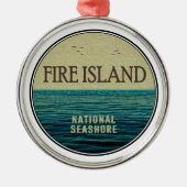 ファイアアイランドナショナルシーショアニューヨーク海鳥 メタルオーナメント (正面)