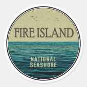 ファイアアイランドナショナルシーショアニューヨーク海鳥 ラウンドシール (正面)