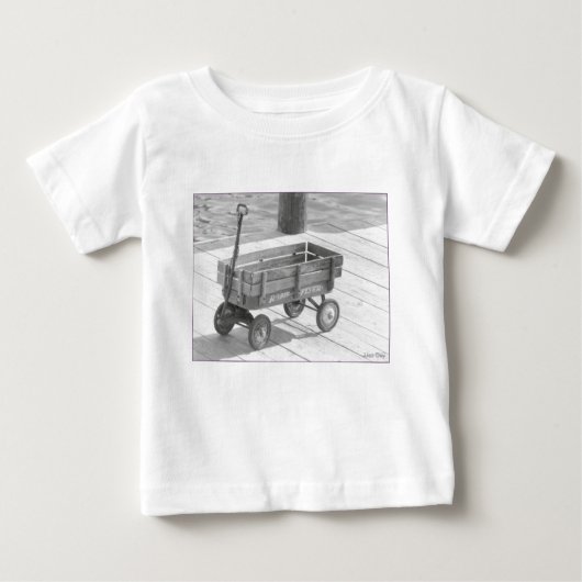 'ファイアアイランドベビー'ヴィンテージワゴン乳児Tシャツ ベビーボディスーツ (正面)