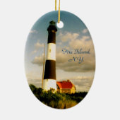 「ファイアアイランドライトハウスアットサンセット」オーナメント セラミックオーナメント (裏面)