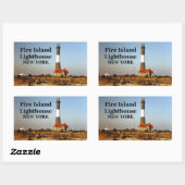 ファイアアイランドライトハウスニューヨークステッカー 長方形シール (シート)