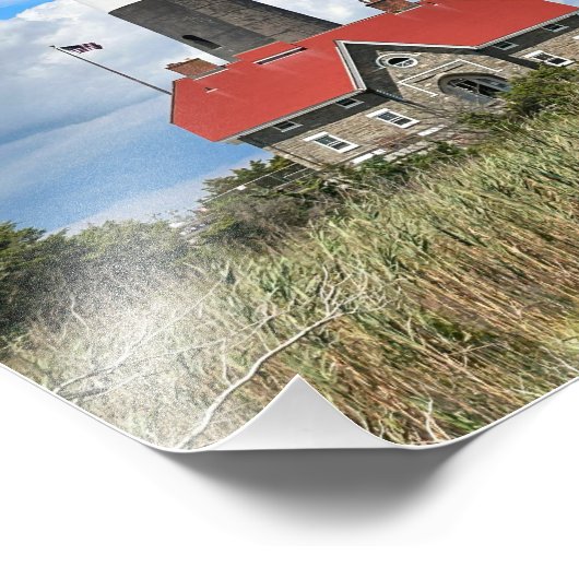 ファイアアイランドライトハウスニューヨークフォトプリント フォトプリント            (角)