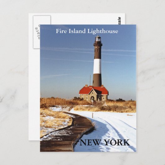 ファイアアイランドライトハウスニューヨークポストカード ポストカード (正面/裏面)