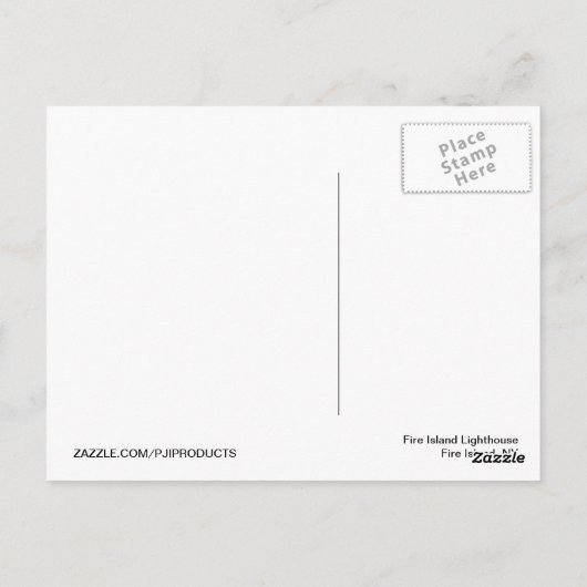 ファイアアイランドライトハウス – はがき (裏面)