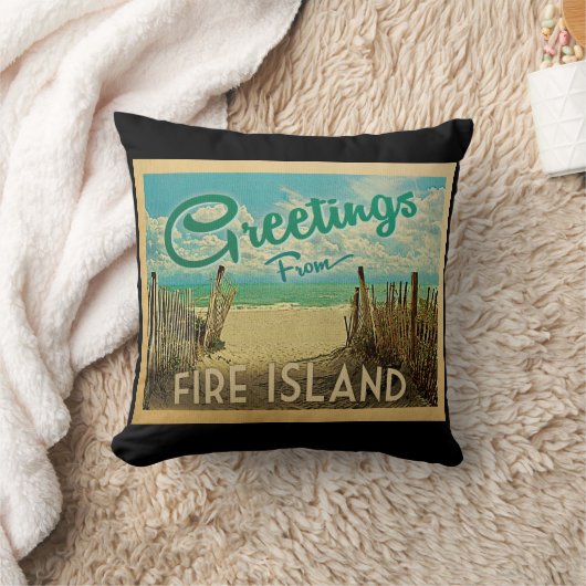 ファイアアイランド装飾用クッションビーチヴィンテージ クッション (ブランケット)