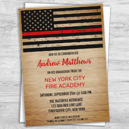 ファイアアカデミー消防士卒業薄い赤線 招待状