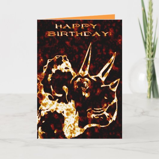 ファイアイトリケラトプス誕生日 カード (正面)