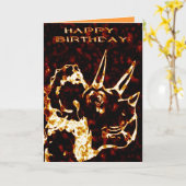 ファイアイトリケラトプス誕生日 カード (黄色い花)