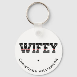 ファイアウィー薄い赤線ファイアファイアマン妻 キーホルダー