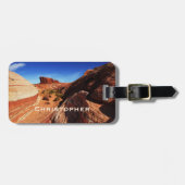 ファイアウェーブバレーオブファイアネームサウスウエストトラベルバッグ ラゲッジタグ (正面横)