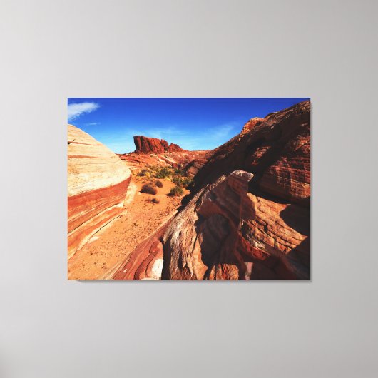 ファイアウェーブ4バレーファイアオーバートンネバダランドスケープ キャンバスプリント (正面)