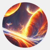 ファイアウォーター宇宙 ラウンドシール (正面)