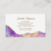 ファイアオエレガントパルレインボージェムストーンモダンビジネス 名刺 (裏面)