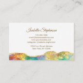 ファイアオエレガントパルレインボージェムストーンモダン 名刺 (裏面)