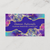 ファイアオパールと金ゴールド 名刺 (正面)