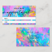 ファイアオパールのテクスチャアポイントメントカード 名刺 (正面/裏面)