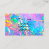 ファイアオパールのテクスチャアポイントメントカード 名刺 (裏面)