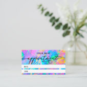 ファイアオパールのテクスチャアポイントメントカード 名刺 (スタンド正面)