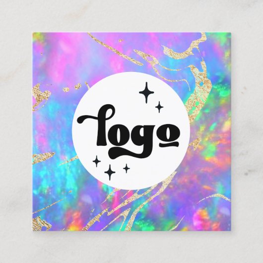 ファイアオパールの名刺 スクエア名刺 (正面)