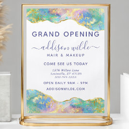 ファイアオパールモダンレインボージェムストーンビジネス チラシ