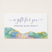 ファイアオパールレインボージェムストーンビジネスギフトカード (正面)