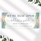 ファイアオパールレインボージェムストーンビジネスバナー 横断幕