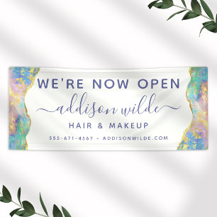 ファイアオパールレインボージェムストーンビジネスバナー 横断幕