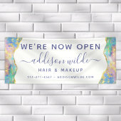 ファイアオパールレインボージェムストーンビジネスバナー 横断幕