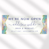 ファイアオパールレインボージェムストーンビジネスバナー 横断幕