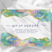 ファイアオパールレインボージェムストーンビジネスムービング 案内ポストカード